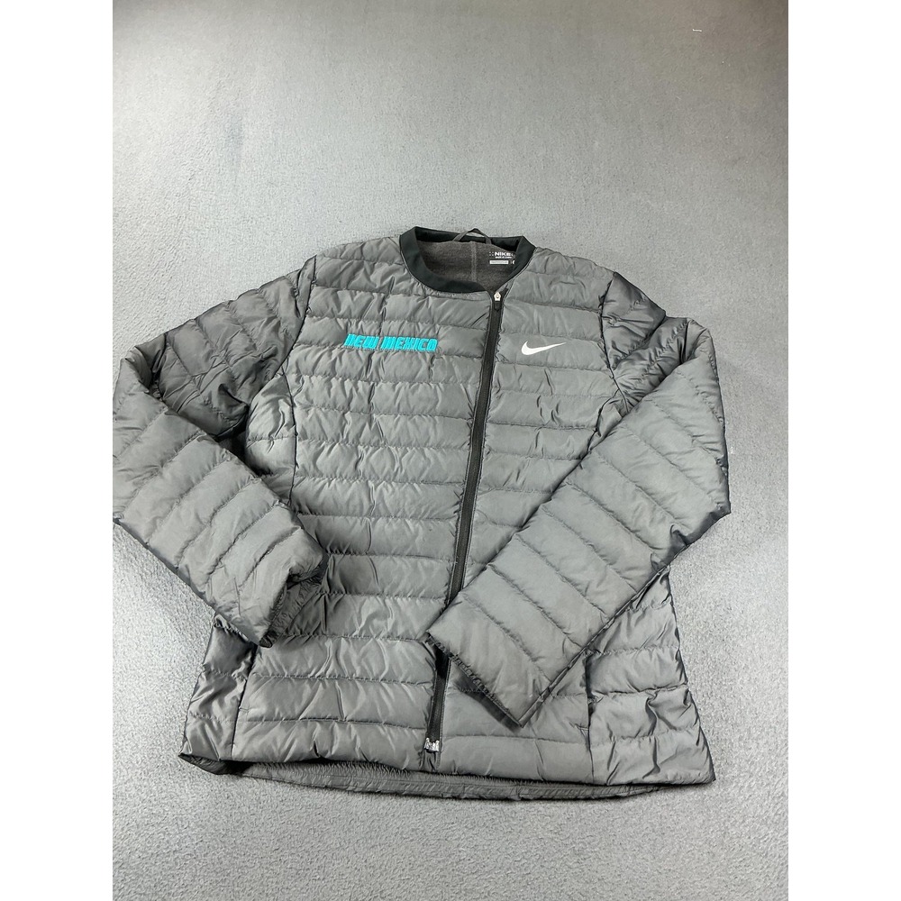 Nike Golf Jacket Womens S Gray Insulated Puffer New Mexico Embroidered Full Zip